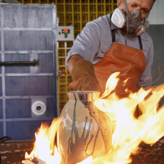 Raku firing workshop by Adil Ghani - 3 Days ( Advanced ) Unique Handmade ceramic pottery raku vases, urns, and home decor, sculptures, wall decor, gifts by Adil Ghani