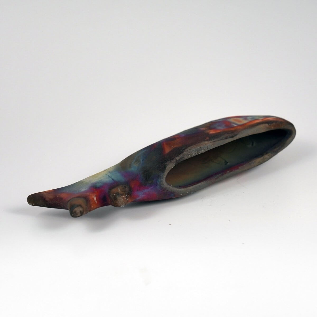 Sakana Raku Ceramic Fish Figurine Mini Sculpture Unique Handmade ceramic pottery raku vases, urns, and home decor, sculptures, wall decor, gifts by Adil Ghani