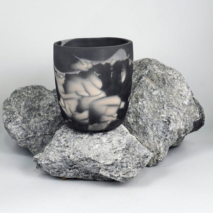 Seicho - Ceramic Raku planter pot for Indoor plants - RAAQUU