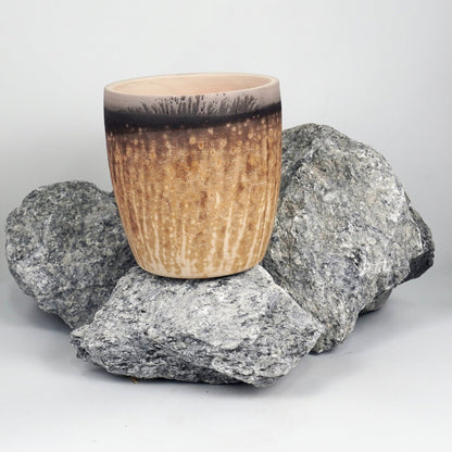 Seicho - Ceramic Raku planter pot for Indoor plants - RAAQUU
