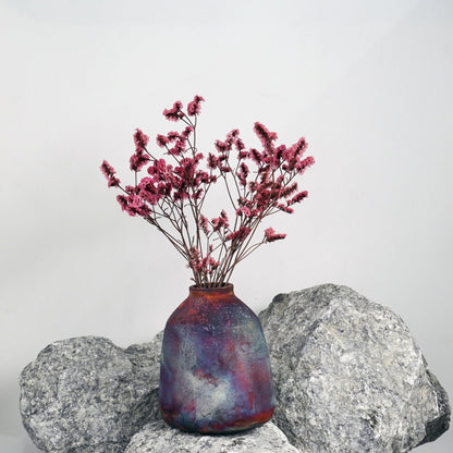 Suzu Ceramic Raku Pottery Vase - RAAQUU