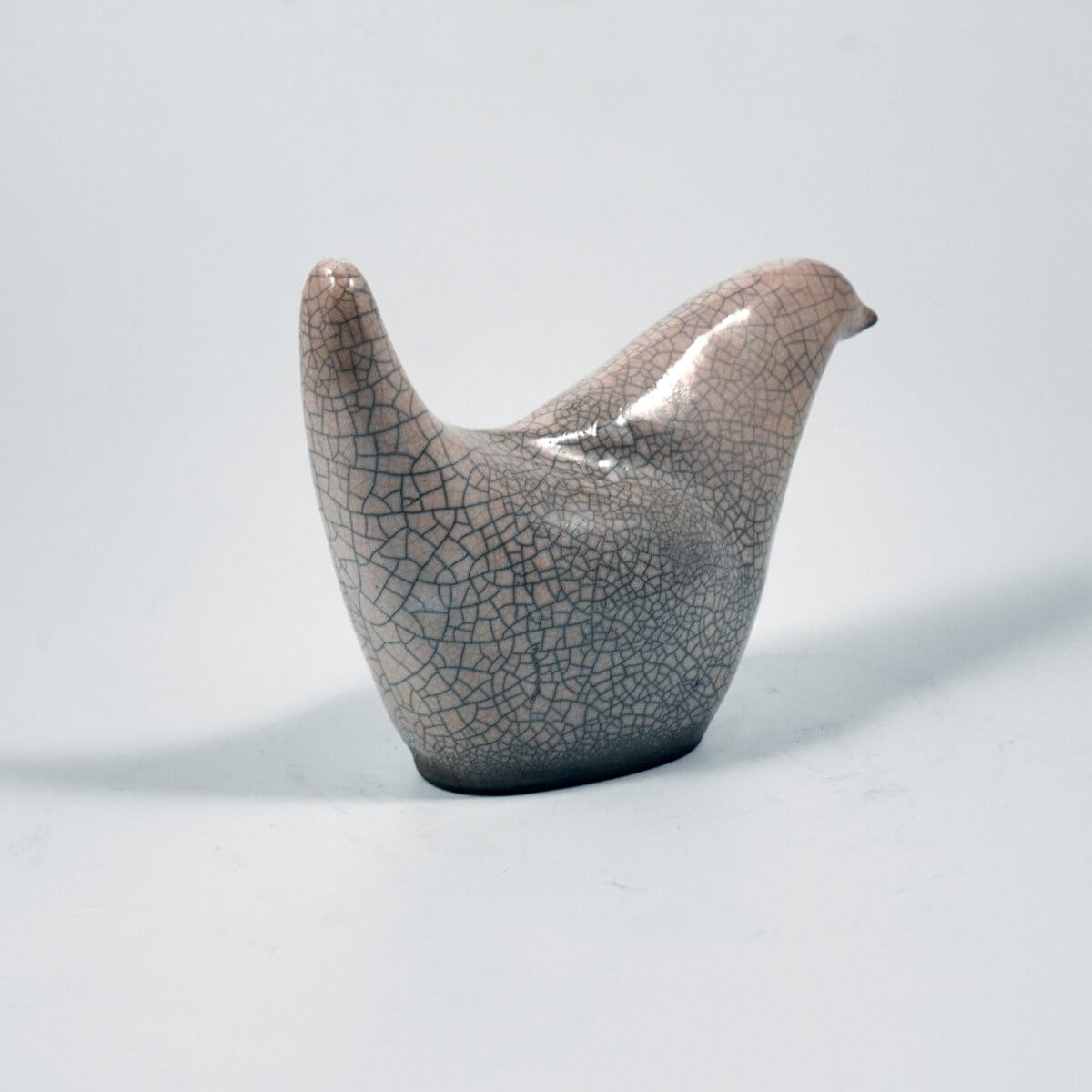 Tori Raku Ceramic Bird Figurine Mini Sculpture Unique Handmade ceramic pottery raku vases, urns, and home decor, sculptures, wall decor, gifts by Adil Ghani