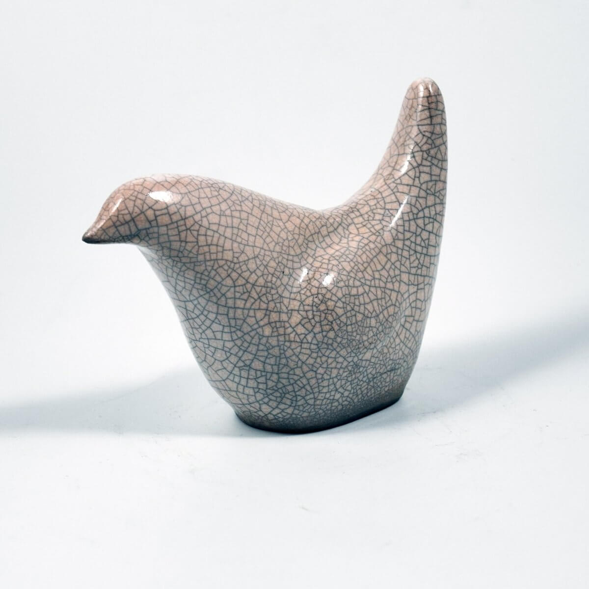Tori Raku Ceramic Bird Figurine Mini Sculpture Unique Handmade ceramic pottery raku vases, urns, and home decor, sculptures, wall decor, gifts by Adil Ghani