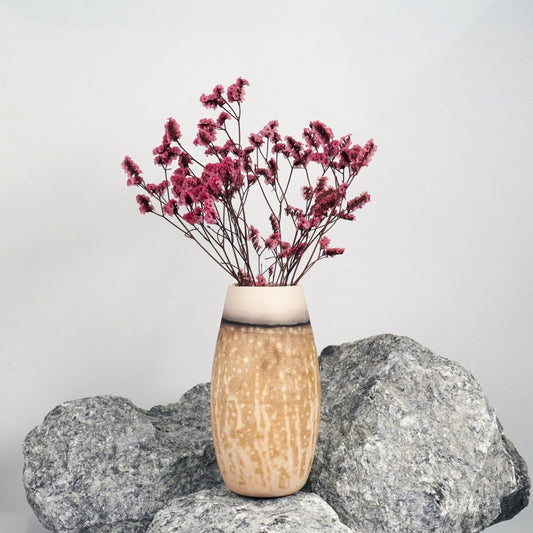 Tsuri Ceramic Raku Pottery Vase - RAAQUU