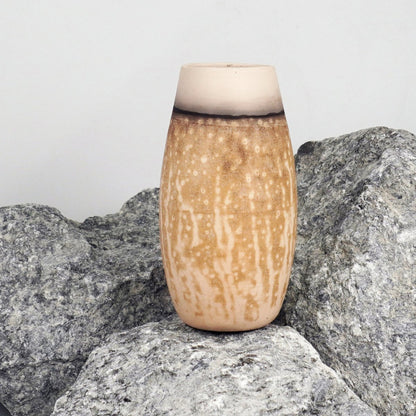 Tsuri Ceramic Raku Pottery Vase - RAAQUU