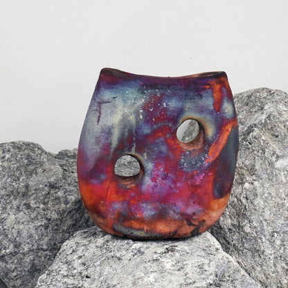 Umi Ceramic Raku Pottery Vase - RAAQUU