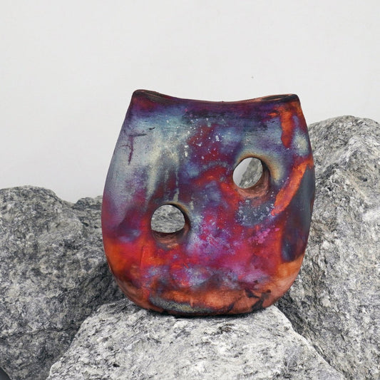 Umi Ceramic Raku Pottery Vase - RAAQUU