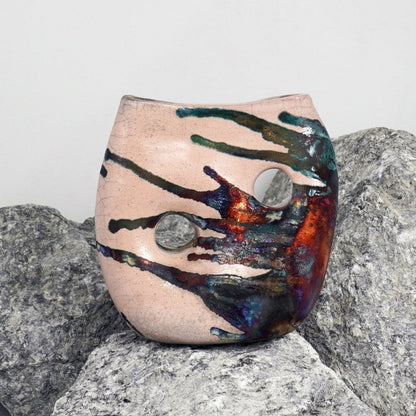 Umi Ceramic Raku Pottery Vase - RAAQUU