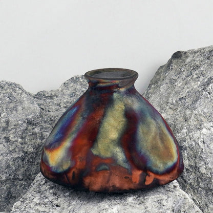 Yama Ceramic Raku Pottery Vase - RAAQUU