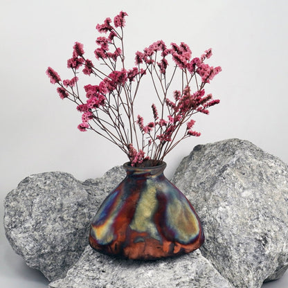 Yama Ceramic Raku Pottery Vase - RAAQUU