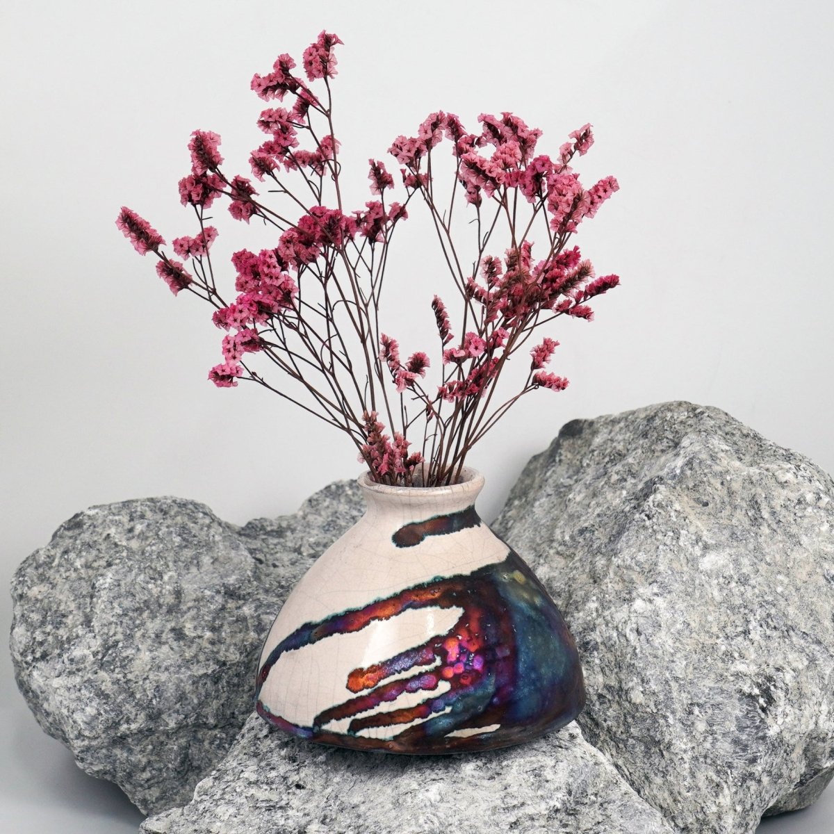 Yama Ceramic Raku Pottery Vase - RAAQUU