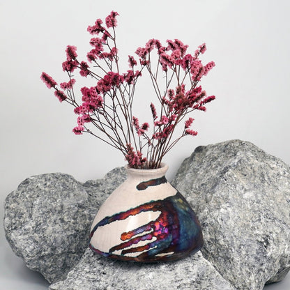 Yama Ceramic Raku Pottery Vase - RAAQUU