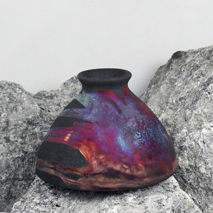 Yama Ceramic Raku Pottery Vase - RAAQUU