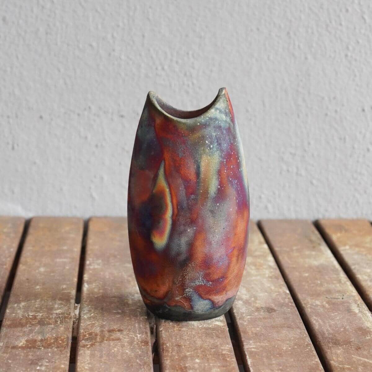 Raku pottery vase ceramic home decor 2 Pack Koi Ceramic Raku Vase - RAAQUU Basics handmade pottery home decor