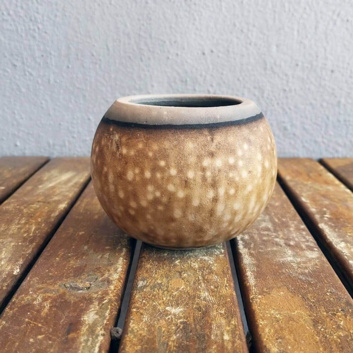 Akari Raku Refillable Large Scented Soy Wax Candle Unique Handmade ceramic pottery raku vases, urns, and home decor, sculptures, wall decor, gifts by Adil Ghani