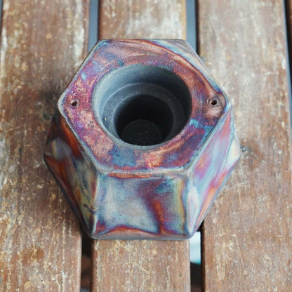 Raku Pottery Birthday Gift Set - Keihatsu, Koi, Koban Unique Handmade ceramic pottery raku vases, urns, and home decor, sculptures, wall decor, gifts by Adil Ghani