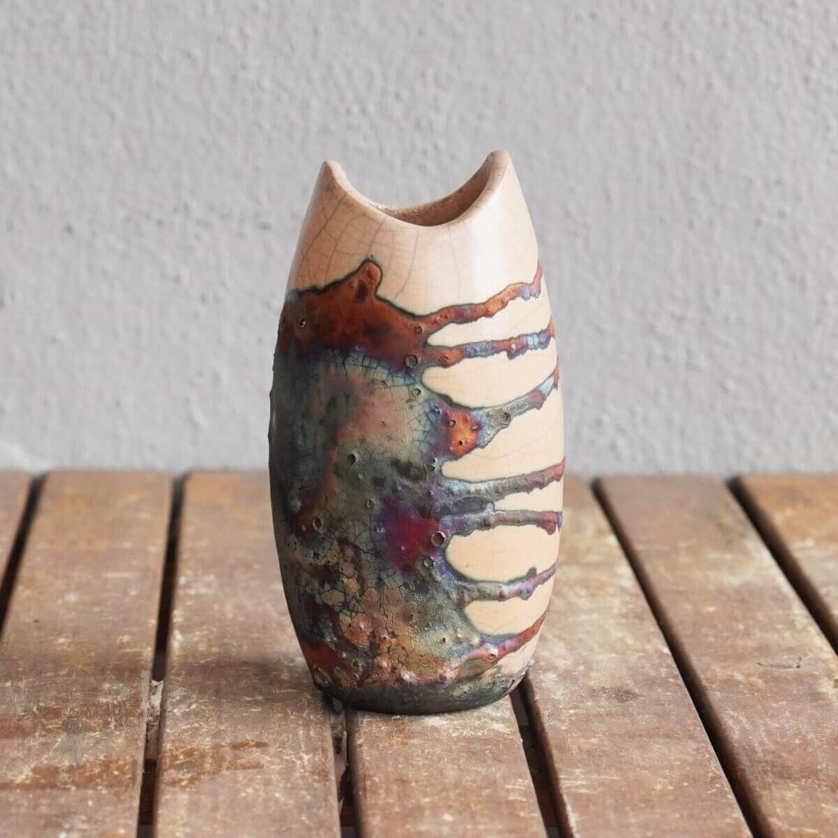 Raku Pottery Birthday Gift Set - Keihatsu, Koi, Koban Unique Handmade ceramic pottery raku vases, urns, and home decor, sculptures, wall decor, gifts by Adil Ghani