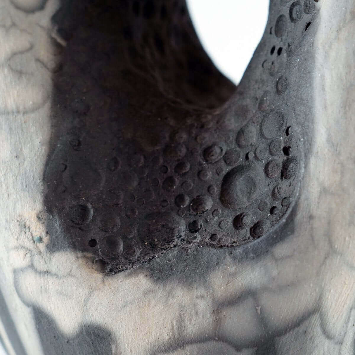 RAAQUU Confinement Series No. 1 - Signature Series Ceramic Sculpture 12.5" Raku Fired Pottery Fine Art Unique Handmade ceramic pottery raku vases, urns, and home decor, sculptures, wall decor, gifts by Adil Ghani
