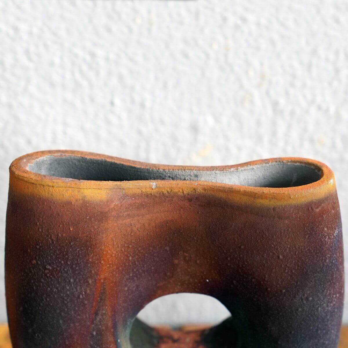 Raku pottery vase ceramic home decor