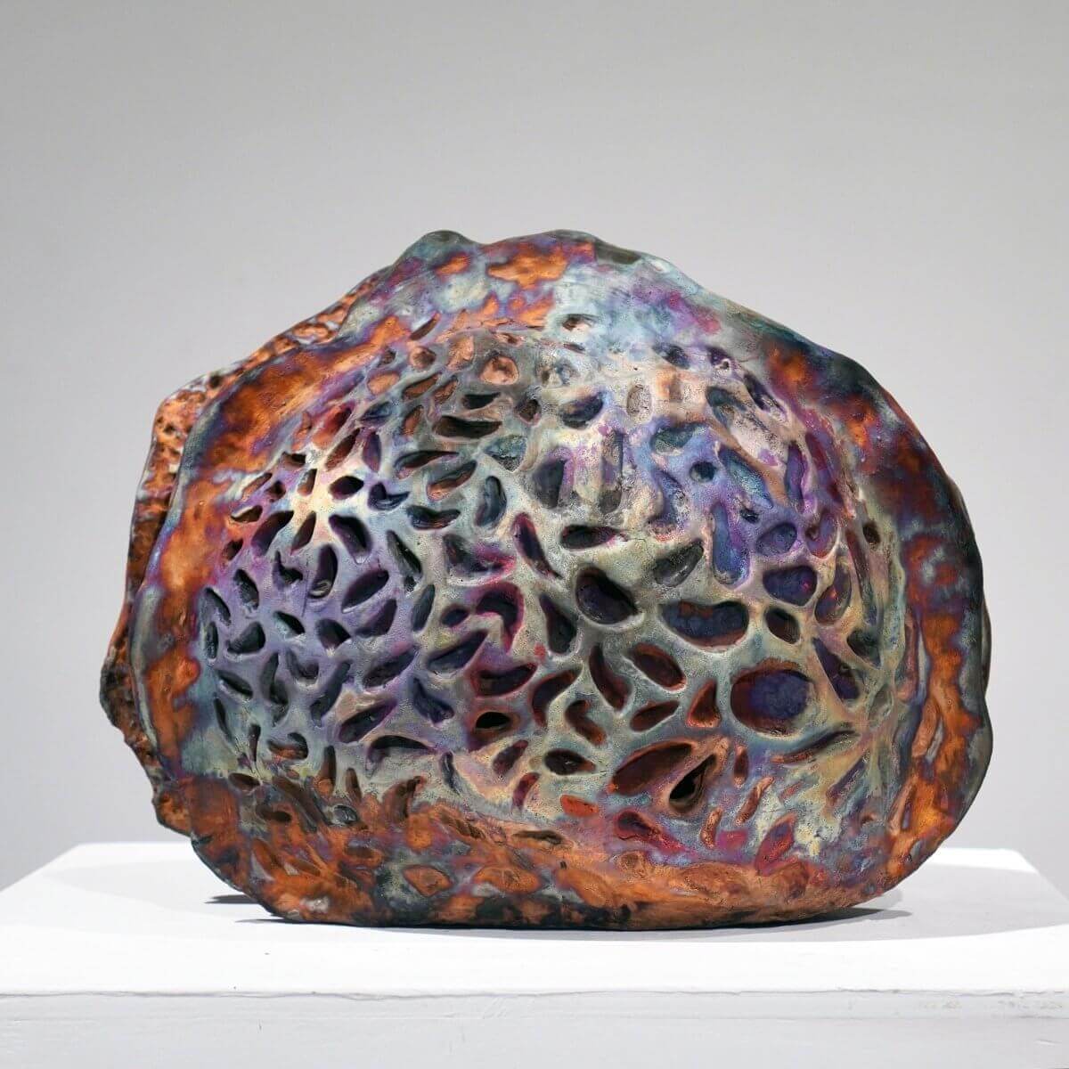 Emotion - life magnified collection raku ceramic pottery sculpture by Adil Ghani Unique Handmade ceramic pottery raku vases, urns, and home decor, sculptures, wall decor, gifts by Adil Ghani