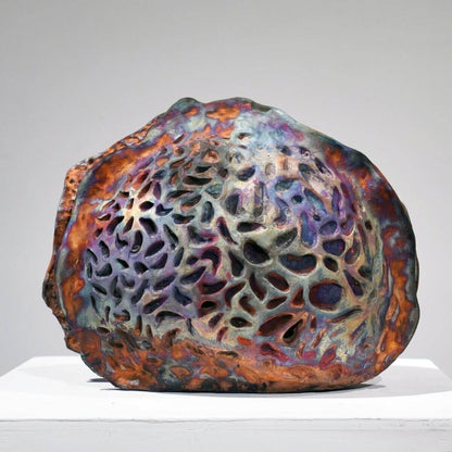 Emotion - life magnified collection raku ceramic pottery sculpture by Adil Ghani Unique Handmade ceramic pottery raku vases, urns, and home decor, sculptures, wall decor, gifts by Adil Ghani