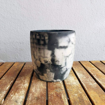 Raku pottery vase ceramic home decor