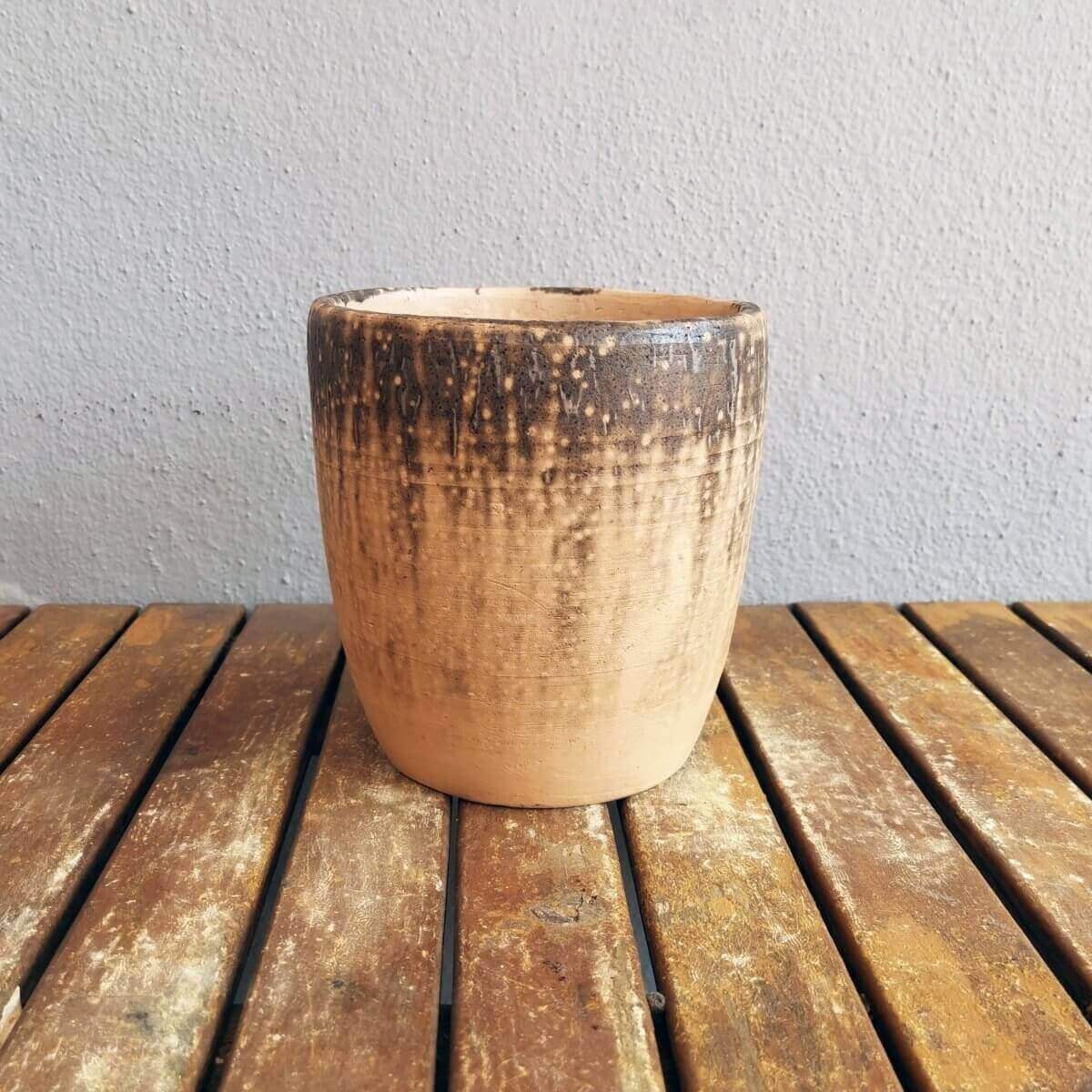 Raku pottery vase ceramic home decor