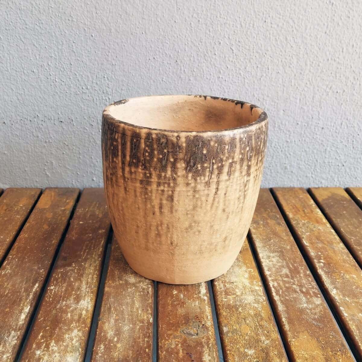 Raku pottery vase ceramic home decor