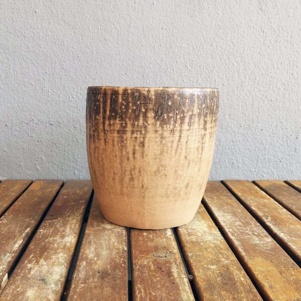 Raku pottery vase ceramic home decor