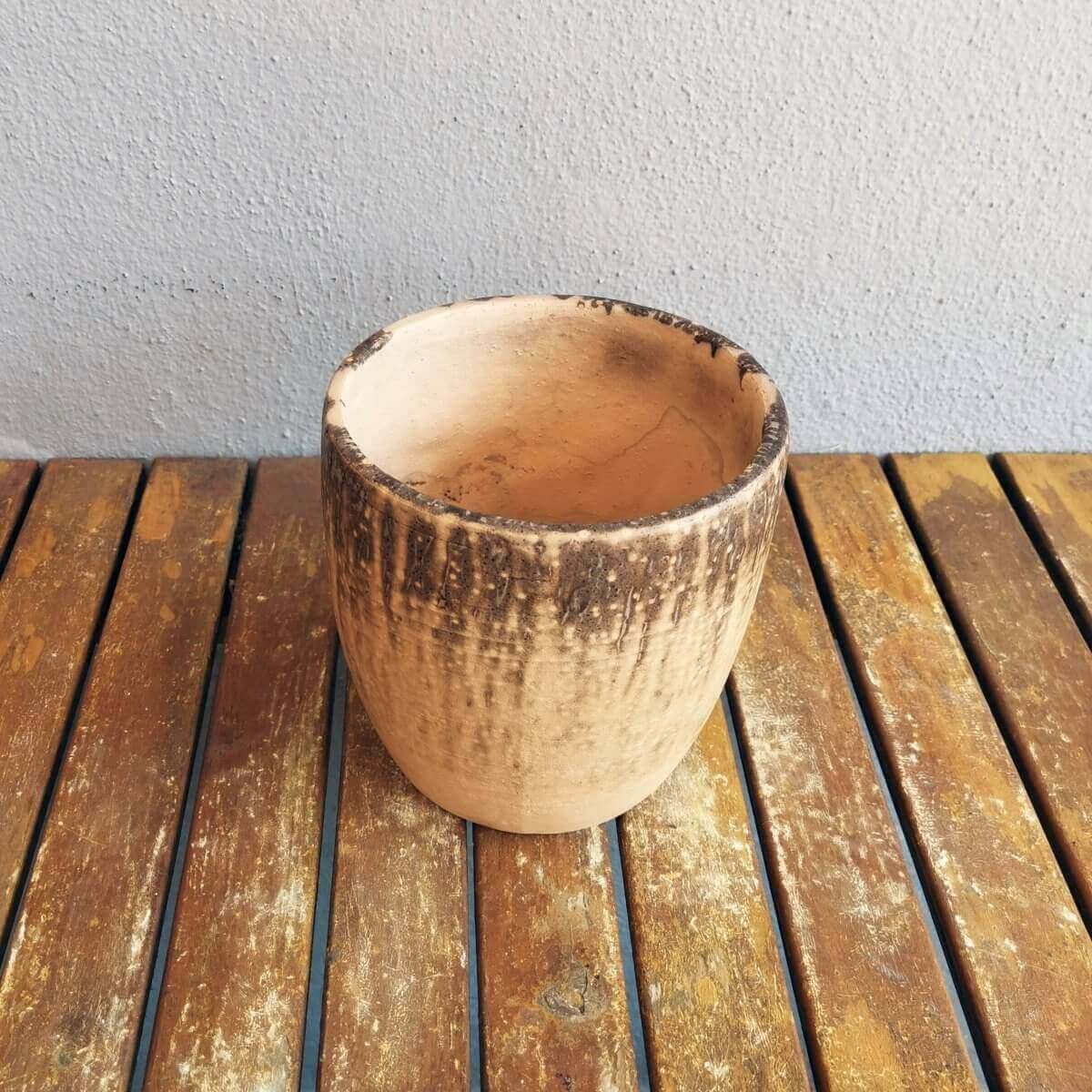 Raku pottery vase ceramic home decor