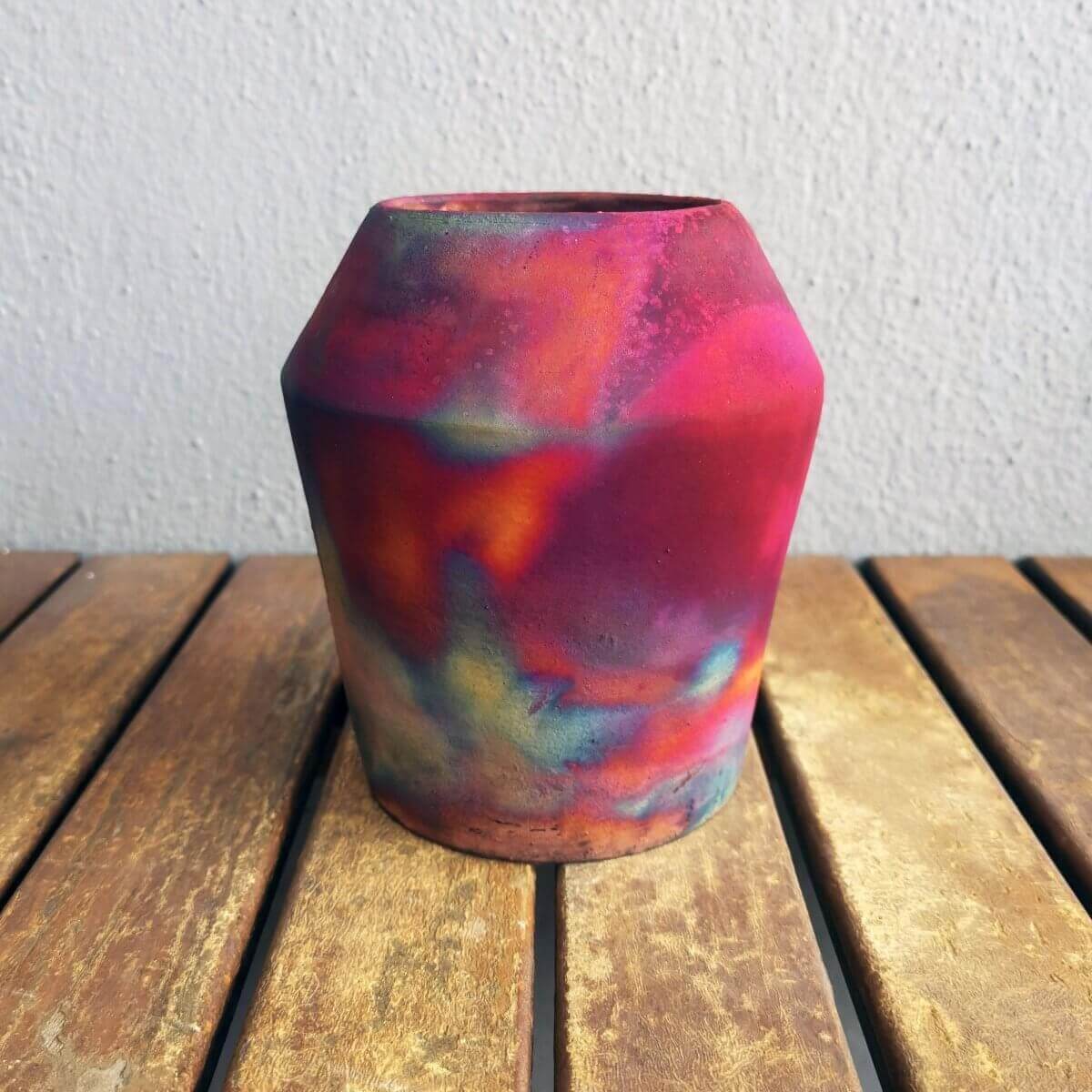 Hoseki Ceramic Raku Pottery Vase Unique Handmade ceramic pottery raku vases, urns, and home decor, sculptures, wall decor, gifts by Adil Ghani