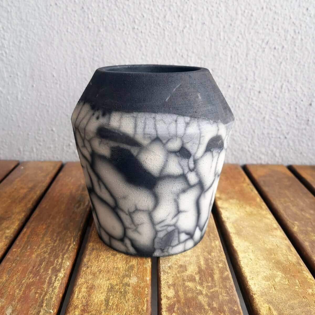 Hoseki Ceramic Raku Pottery Vase Unique Handmade ceramic pottery raku vases, urns, and home decor, sculptures, wall decor, gifts by Adil Ghani