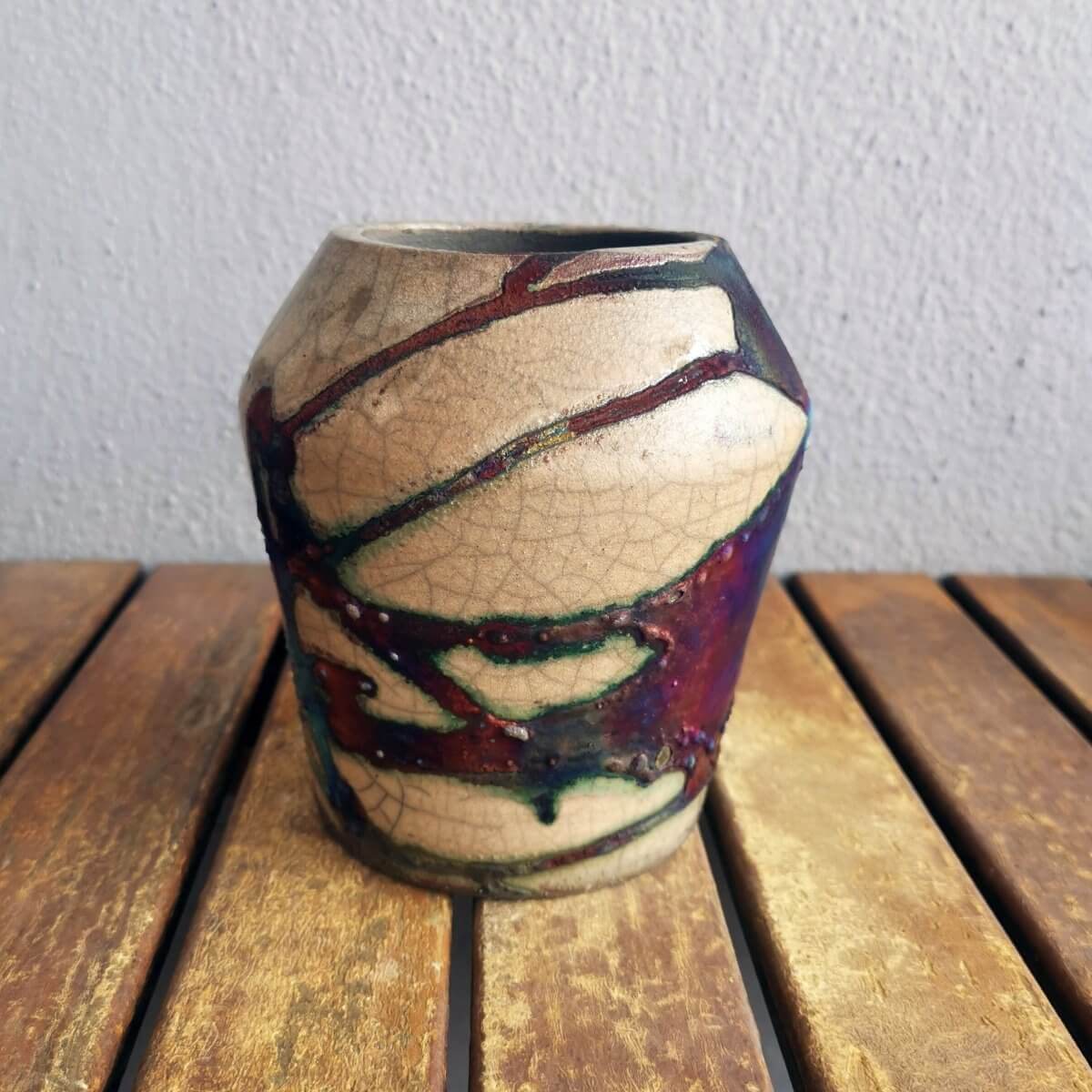 Hoseki Ceramic Raku Pottery Vase Unique Handmade ceramic pottery raku vases, urns, and home decor, sculptures, wall decor, gifts by Adil Ghani