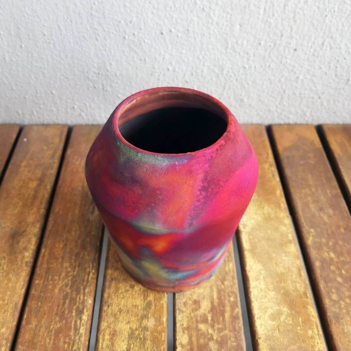 Hoseki Ceramic Raku Pottery Vase Unique Handmade ceramic pottery raku vases, urns, and home decor, sculptures, wall decor, gifts by Adil Ghani