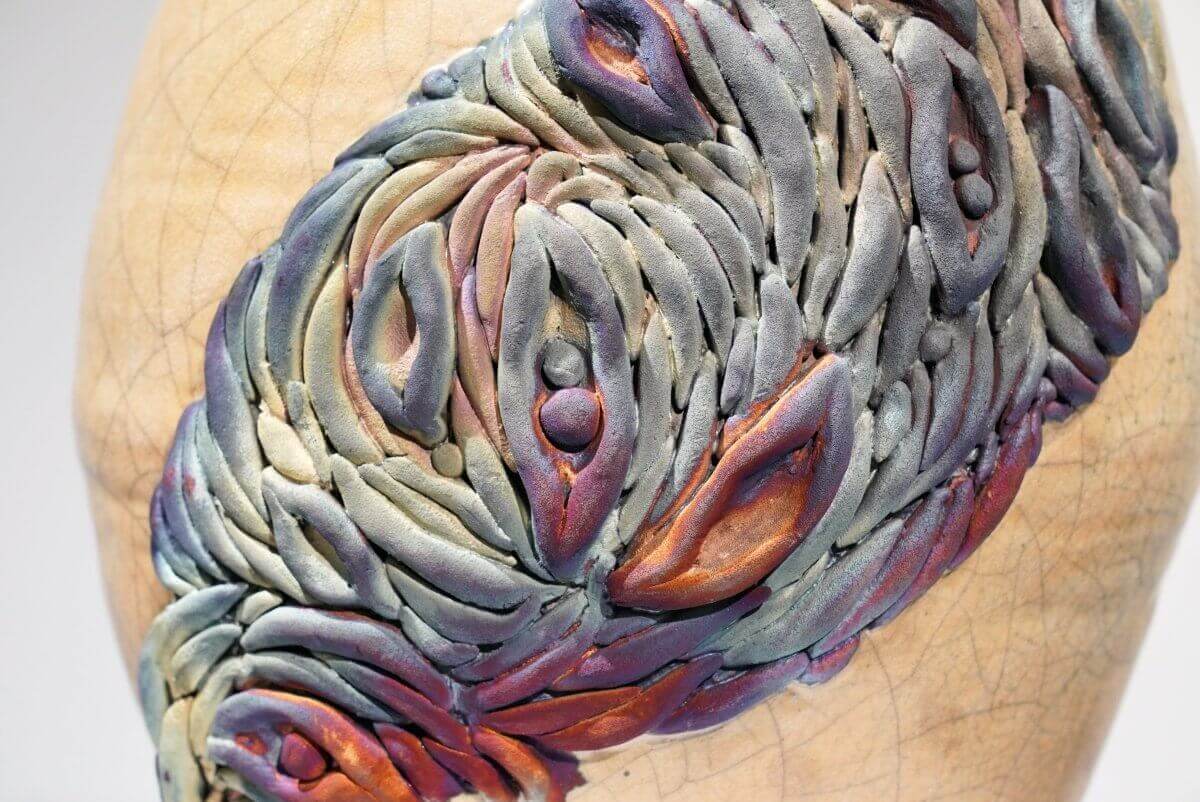 Human - life magnified collection raku ceramic pottery sculpture by Adil Ghani Unique Handmade ceramic pottery raku vases, urns, and home decor, sculptures, wall decor, gifts by Adil Ghani