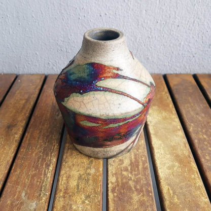 Inaka Ceramic Raku Vase - RAAQUU Basics handmade pottery home decor - RAAQUU