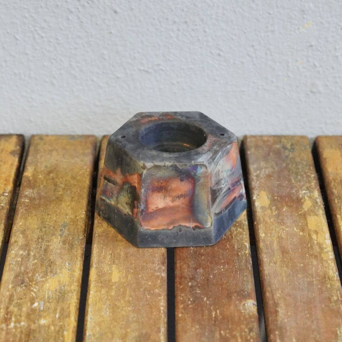 Raku pottery vase ceramic home decor