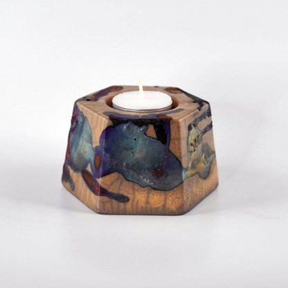 Keihatsu tealight, candle and incense ceramic holder Unique Handmade ceramic pottery raku vases, urns, and home decor, sculptures, wall decor, gifts by Adil Ghani