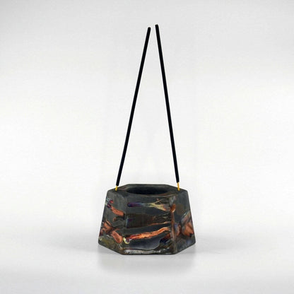 Keihatsu tealight, candle and incense ceramic holder Unique Handmade ceramic pottery raku vases, urns, and home decor, sculptures, wall decor, gifts by Adil Ghani