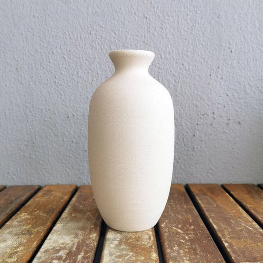 KOBAN unglazed bisque vase Unique Handmade ceramic pottery raku vases, urns, and home decor, sculptures, wall decor, gifts by Adil Ghani