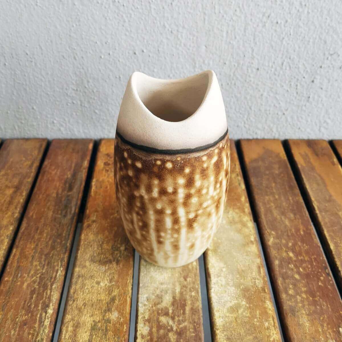 Raku pottery vase ceramic home decor