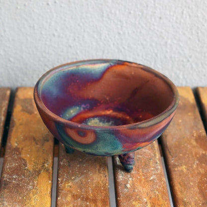 Mizu Ceramic Raku Pottery Bowl Unique Handmade ceramic pottery raku vases, urns, and home decor, sculptures, wall decor, gifts by Adil Ghani