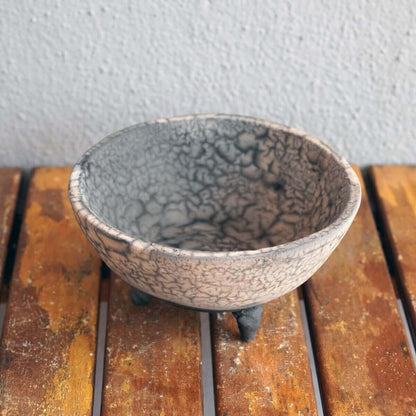 Mizu Ceramic Raku Pottery Bowl Unique Handmade ceramic pottery raku vases, urns, and home decor, sculptures, wall decor, gifts by Adil Ghani