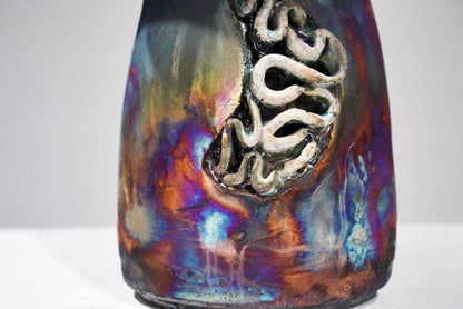 Mother - life magnified collection raku ceramic pottery sculpture by Adil Ghani Unique Handmade ceramic pottery raku vases, urns, and home decor, sculptures, wall decor, gifts by Adil Ghani