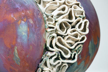 Mother - life magnified collection raku ceramic pottery sculpture by Adil Ghani Unique Handmade ceramic pottery raku vases, urns, and home decor, sculptures, wall decor, gifts by Adil Ghani