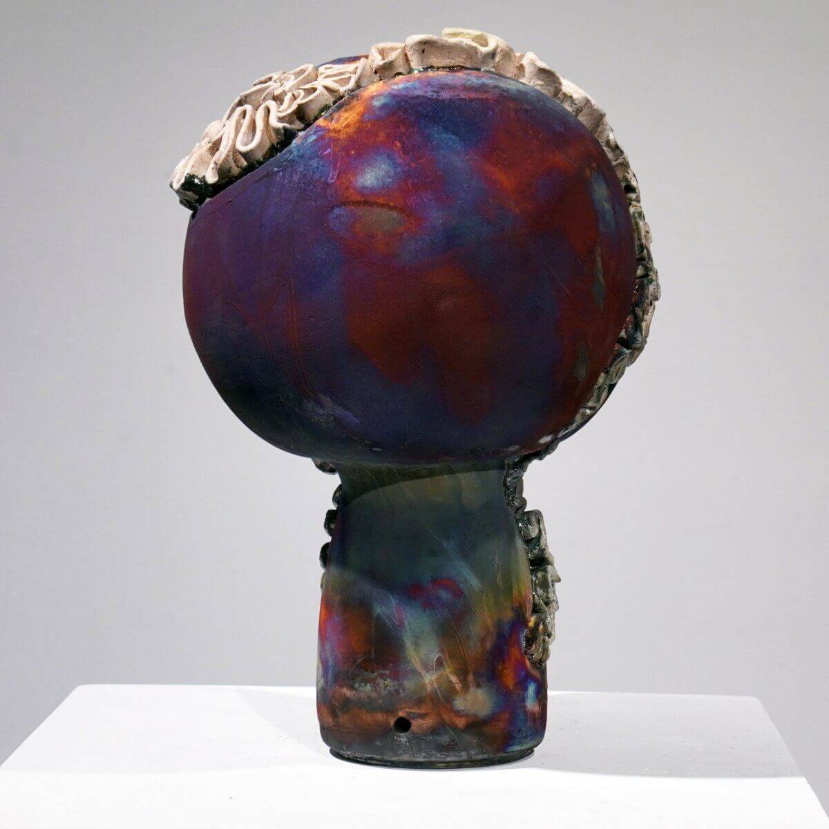 Mother - life magnified collection raku ceramic pottery sculpture by Adil Ghani Unique Handmade ceramic pottery raku vases, urns, and home decor, sculptures, wall decor, gifts by Adil Ghani