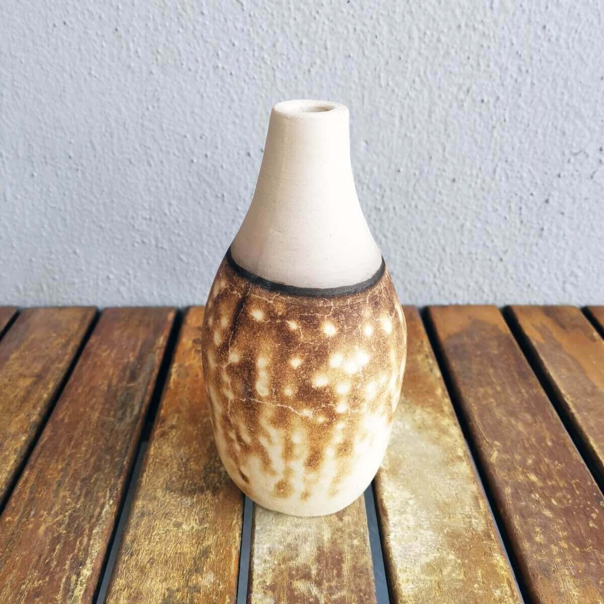 Raku pottery vase ceramic home decor