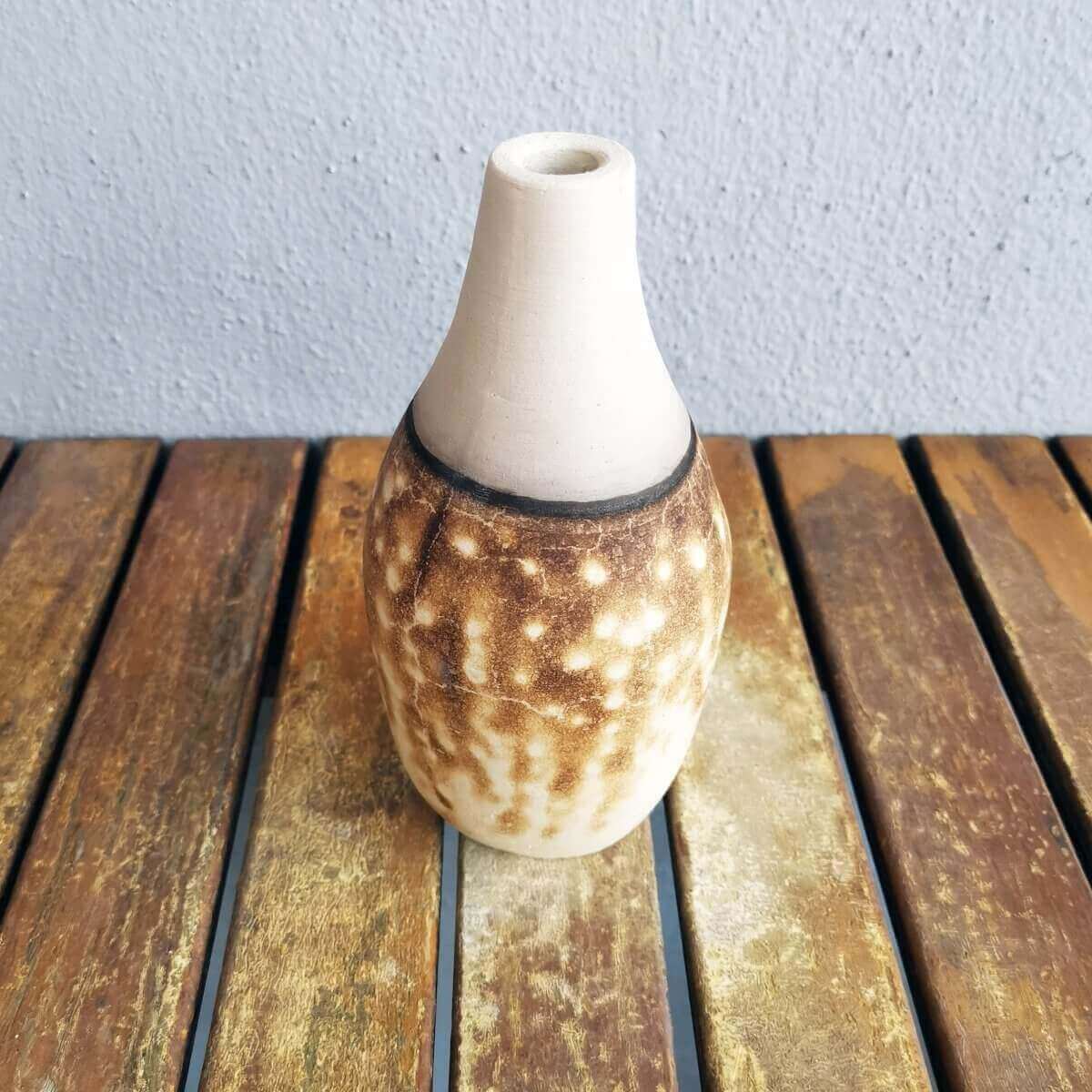 Raku pottery vase ceramic home decor