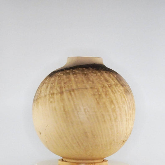 Raku pottery vase ceramic home decor RAAQUU Large Globe Ceramic Vase Obvara S/N0000392 11" Raku Pottery