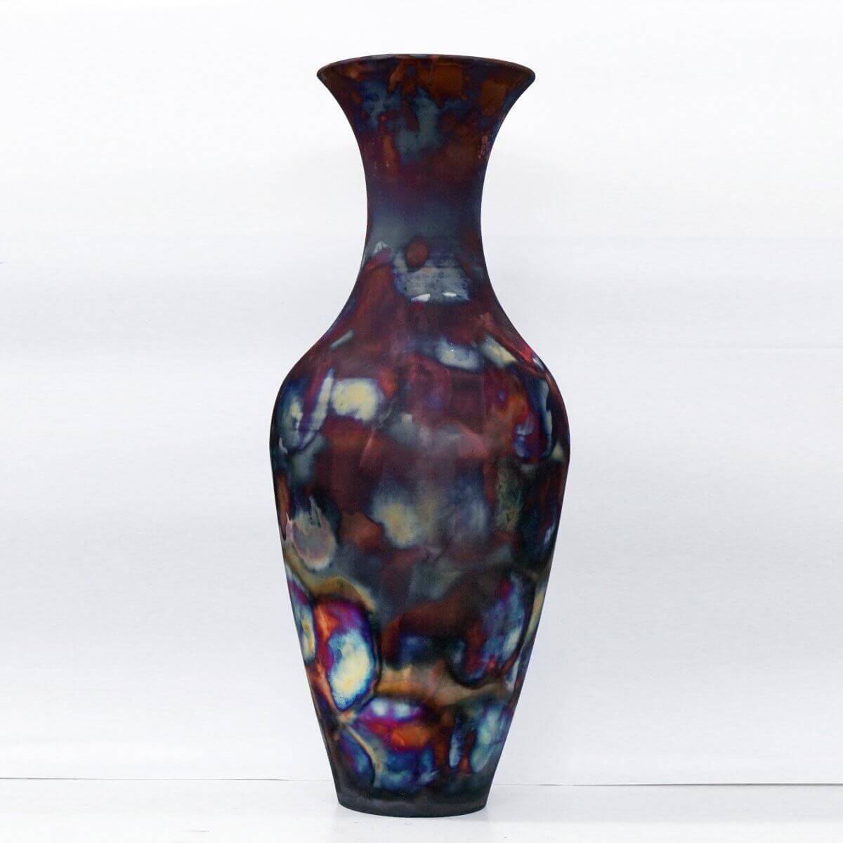 RAAQUU 37.5" Grand Floor Vase 705 Raku Ceramic Pottery - RAAQUU